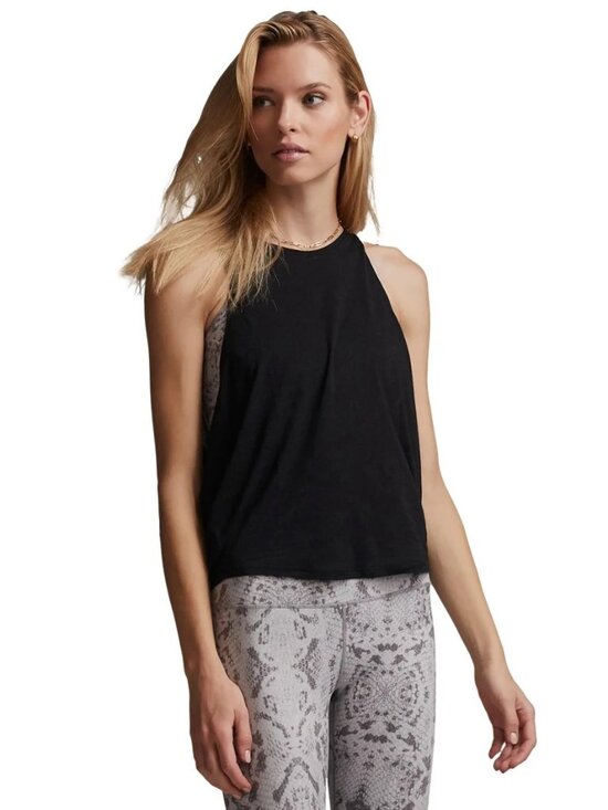 Varley Buckley Tank 2.0 Size Small Black Sleeveless Open Back Polyester Sporty - Picture 1 of 8